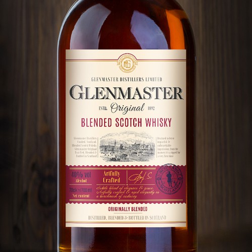 Whiskey label design