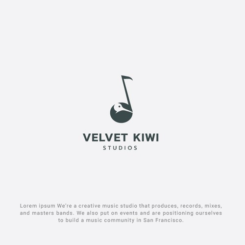 Minimalist logo for a music studio