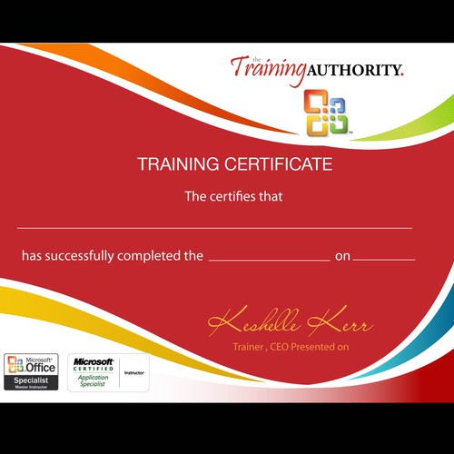 Create the next design for The Training Authority