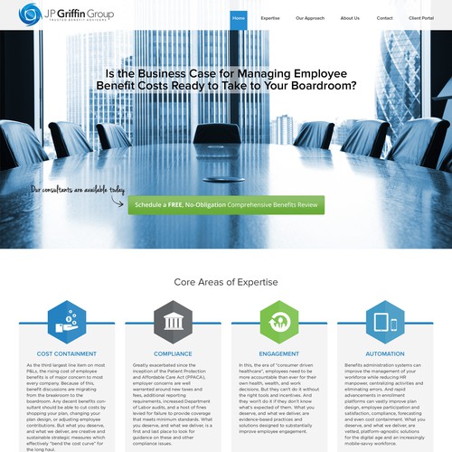 Landing Page Design for JP Griffin Group