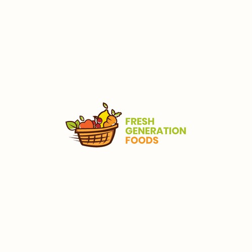 Grocery food  delivery  logo