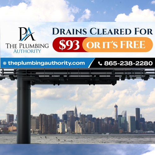 Billboard/Yard Sign Promo Campaign for Plumbing Company