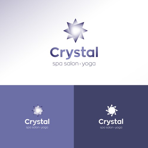 Colorful and one-color logo design for a spa salon