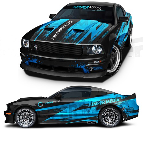 Racy mustang wrap for Jumper media