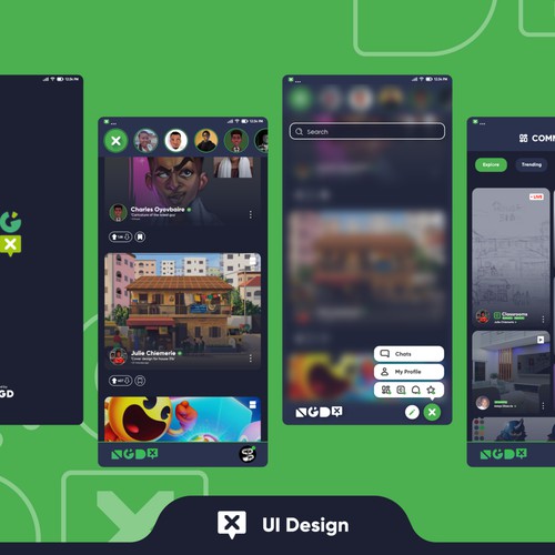 Mobile app UI design 