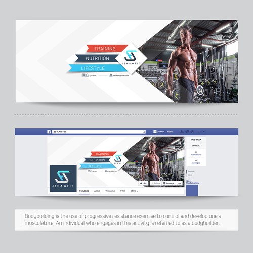 Body Building Facebook Cover Design