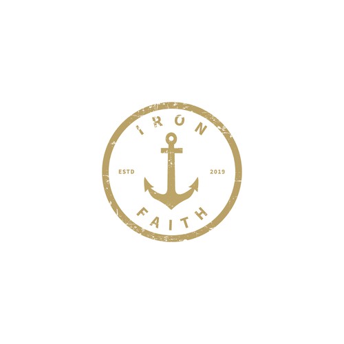 Iron Faith wrestling club logo design
