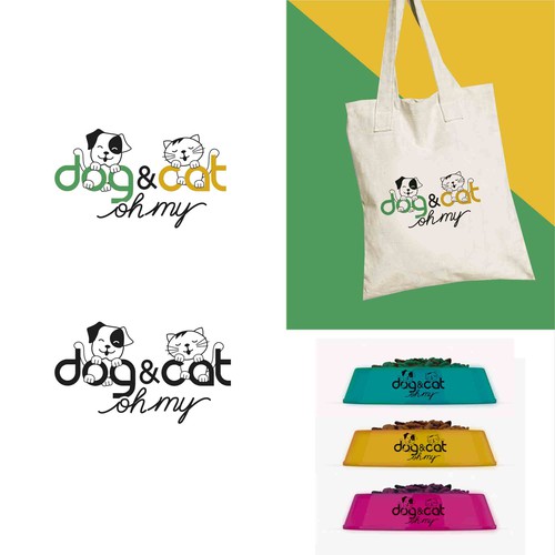 Logo concept fpr dogs and cats  shopper