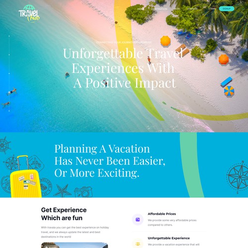 travel website design