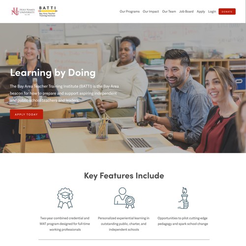 Clean, Modern Website for Bay Area Teacher Training Institute