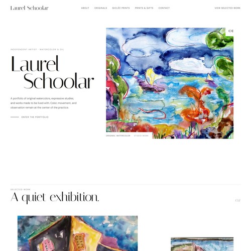 Painted Perspectives — A Gallery-Driven Website Focused on Art, Detail, and Emotion