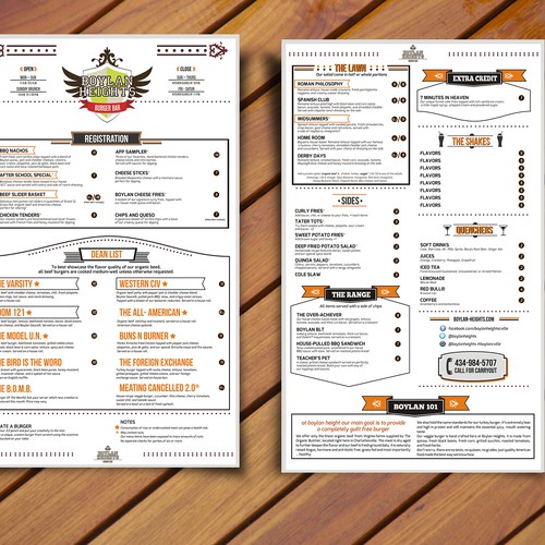 Menu design