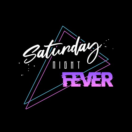 80's style party logo