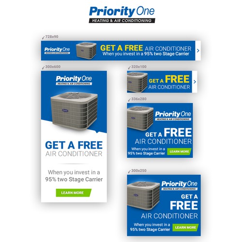 Banner ad set for HVAC Company