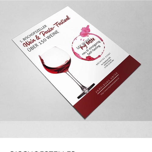 Flyer für Wein Event