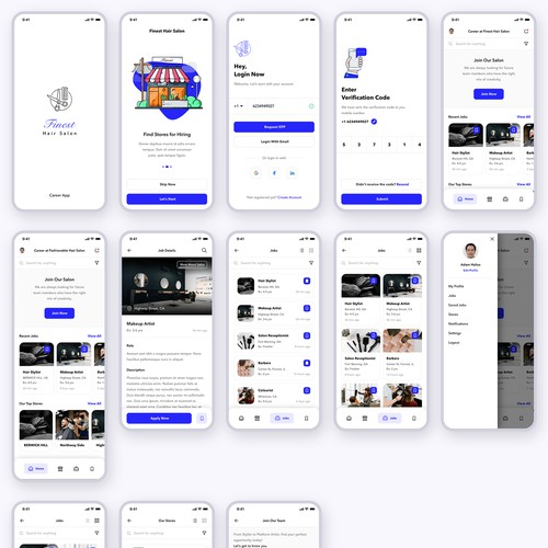 Finest Hair Salon - Career App