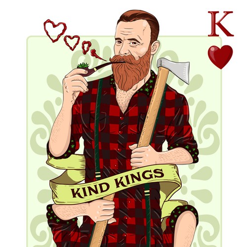 King of hearts Hemp based illustration