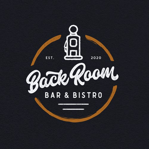 Hand Lettering Logo or BACK ROOM Bar and Grill