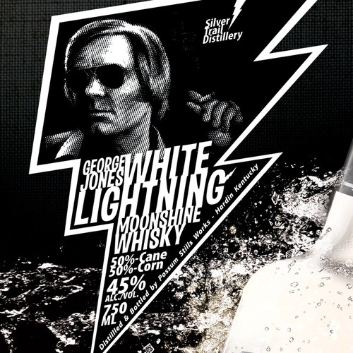 George Jones White Lightning Moonshine whisky jug labels