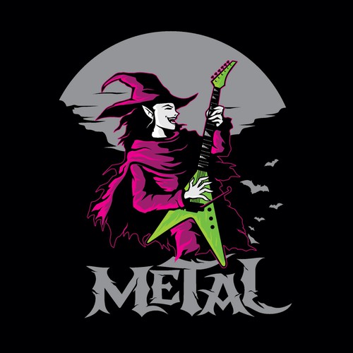 metal guitar witch