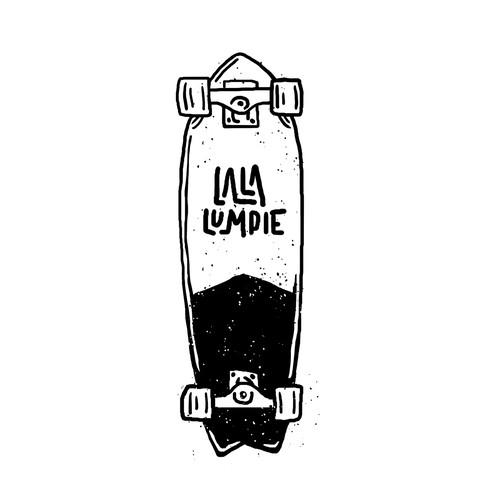 RAW LINE STYLE ILLUSTRATION SKATEBOARD for Kids Brand.