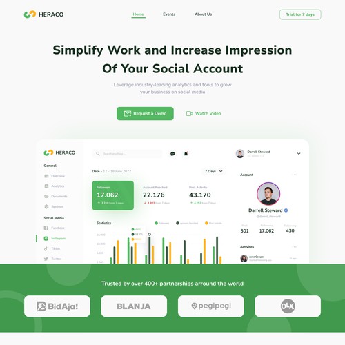  Heraco - SaaS Landing Page