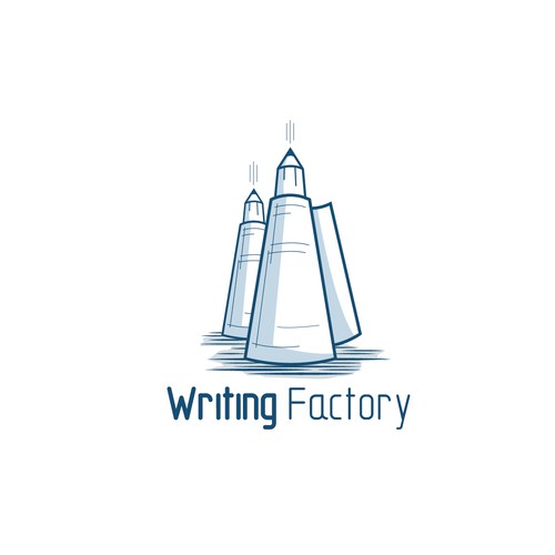 hand-drawn logo for Writing Factory
