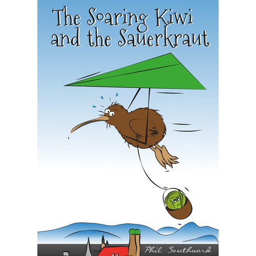 The Soaring Kiwi and the Sauerkraut - Create a humorous book cover