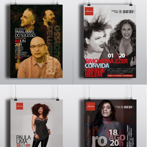 Criação da arte dos cartazes/ Diversos artistas brasileiros