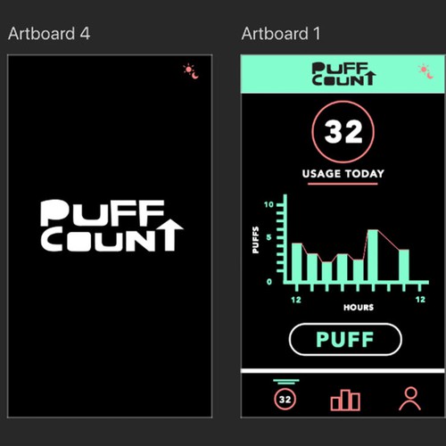 PUFF COUNT APP DESIGN