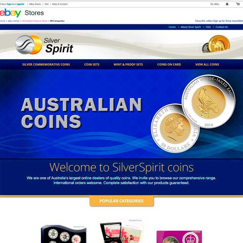 Banner Design for a specialist on selling coins