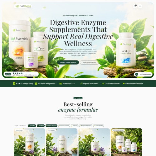 PuraDyme — Premium Digestive Wellness E-commerce Website