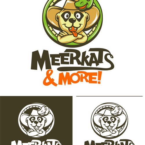 MEERKATS SNAKE VECTOR ILLUSTRATION