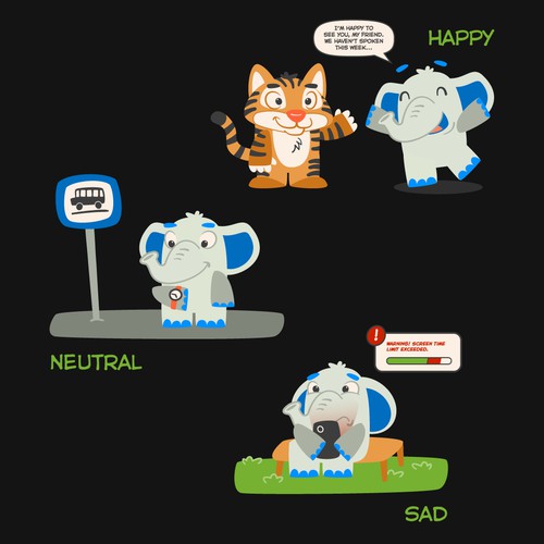Kaiteki app mascot concepts