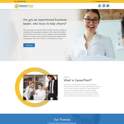 Carrer point website landing page