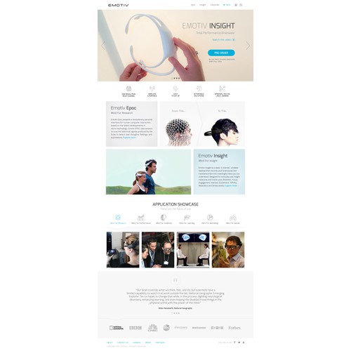 Redesign website for International Award Winning EEG system