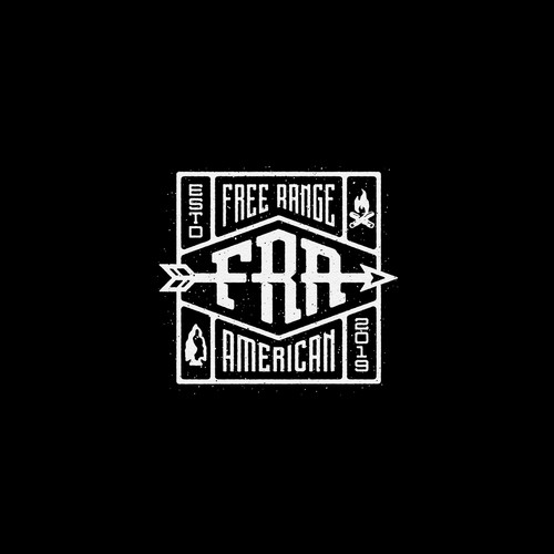 Vintage style logo with custom lettering