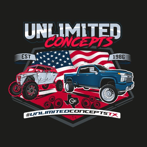 Unlimited concepts tx proposal t shirt design