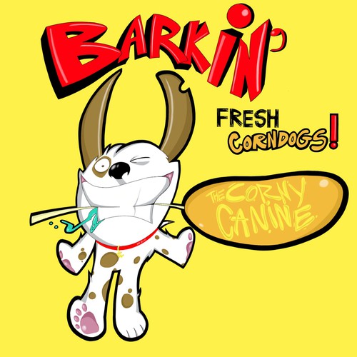 Create a logo for my corn dog business, The Corny Canine