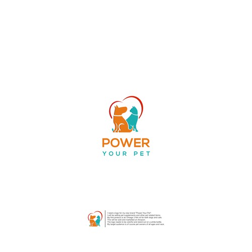 Design a fun and POWerful logo for new brand "Power Your Pet"