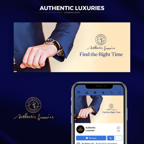 Luxury Facebook cover for Authentic Luxuries