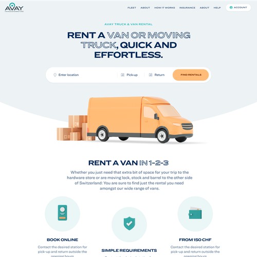 Van Rental Website Concept