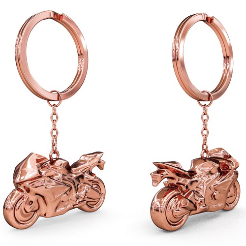 3D Motorbike Keychain