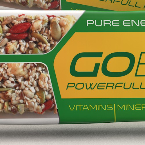 Create a super, great tasting energy bar pack design