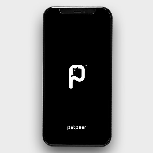 Minimal tech logo for a smart pet brand