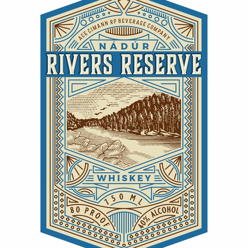 NÁDÚR RIVERS RESERVE whiskey label