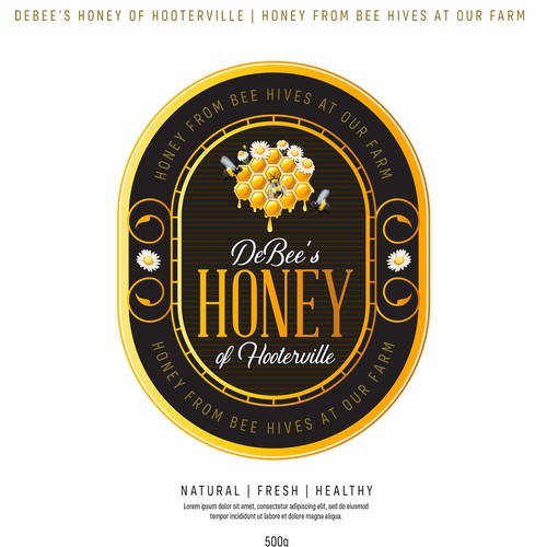 Honey Bottle Label Design