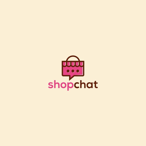 Design a clean app logo & lettering for ShopChat