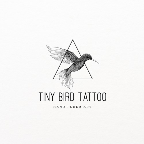 Humming bird illustration for Tiny Bird Tattoo