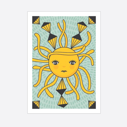 Cool and fresh sun tarot card
